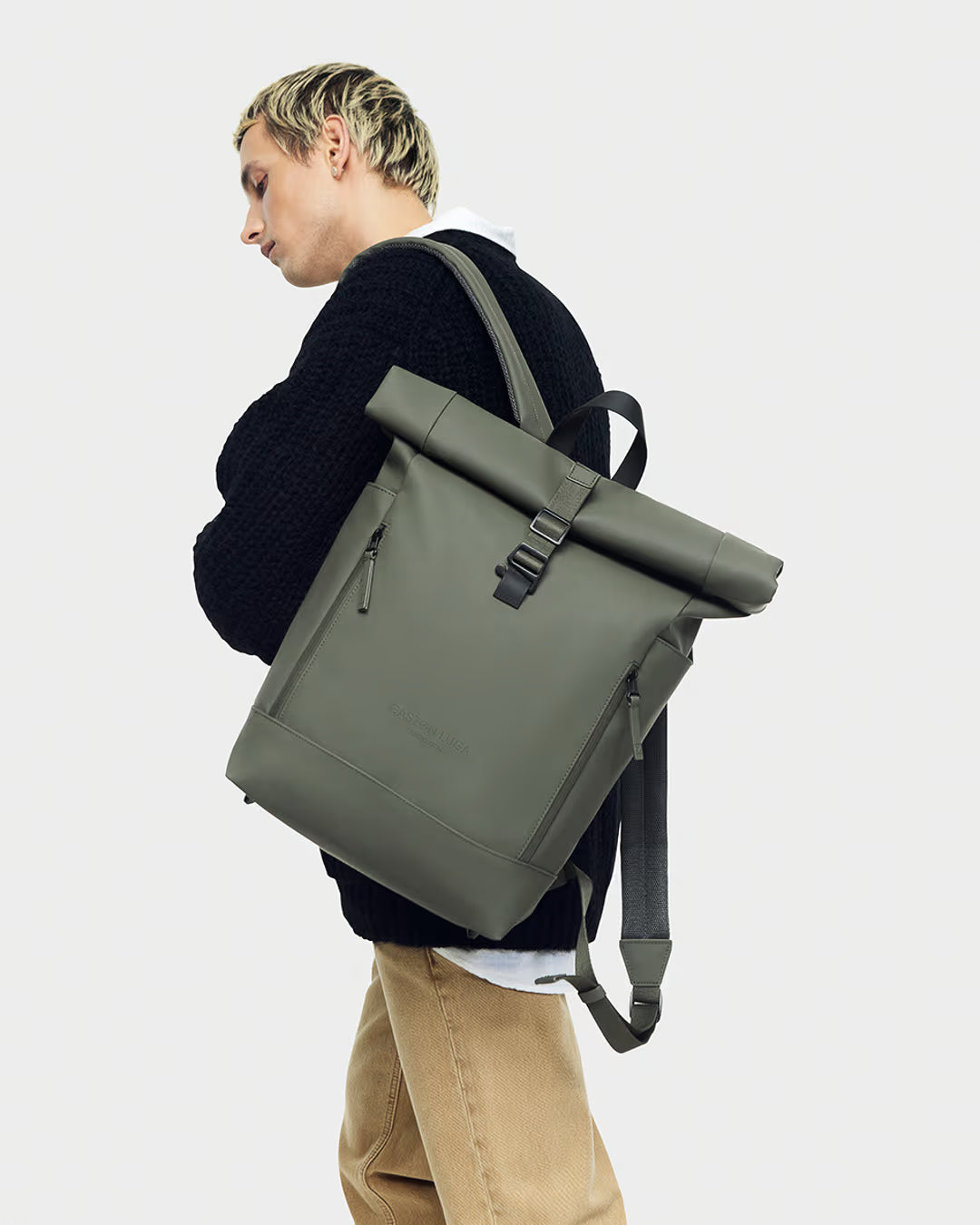 Olive Spläsh Rolltop 14" Waterproof Backpack Gaston Luga