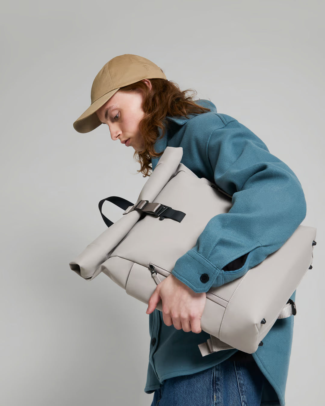 Taupe Spläsh Rolltop 14" Waterproof Backpack Gaston Luga