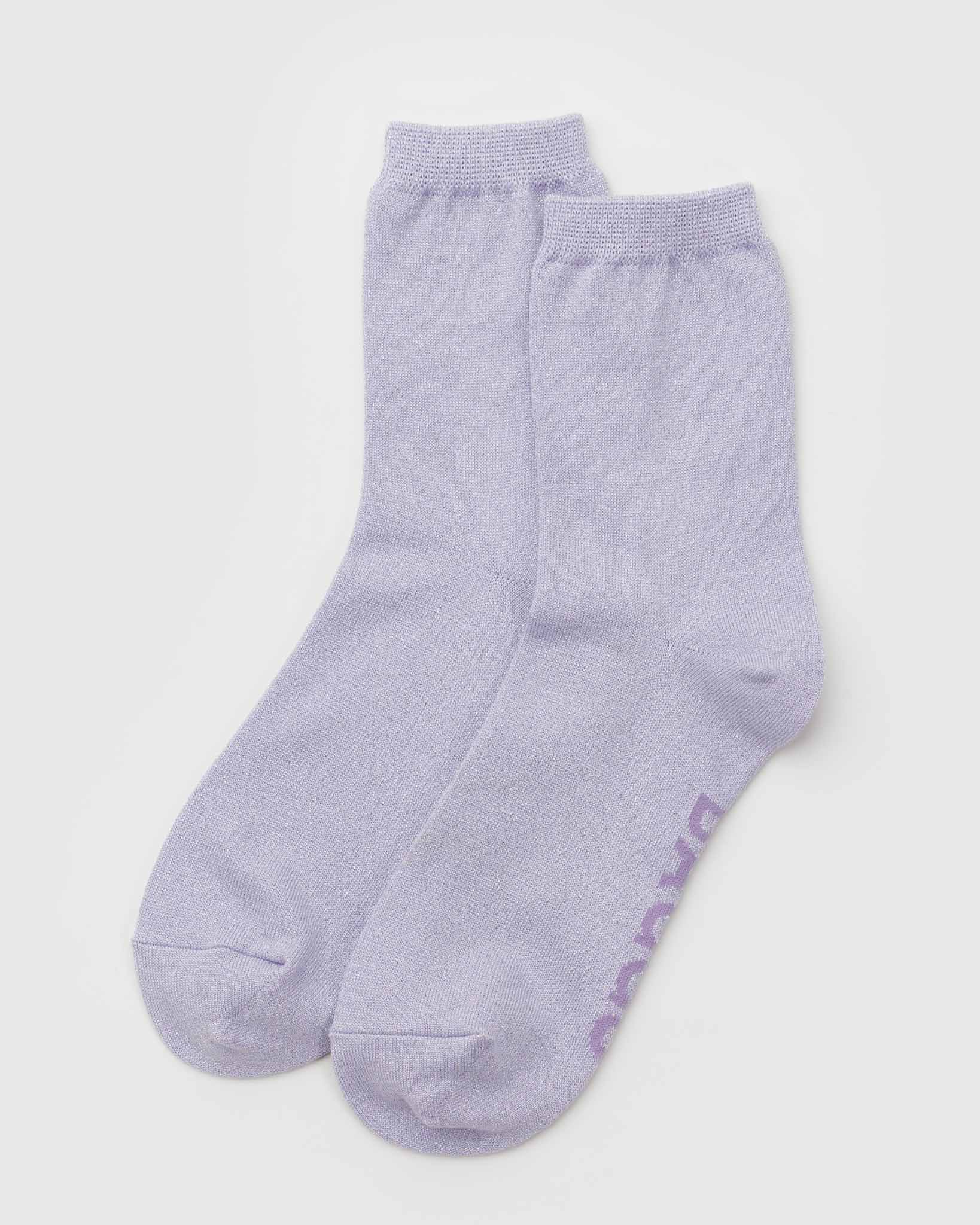 Lilac Metallic Crew Sock BAGGU | BAGGU | Socks