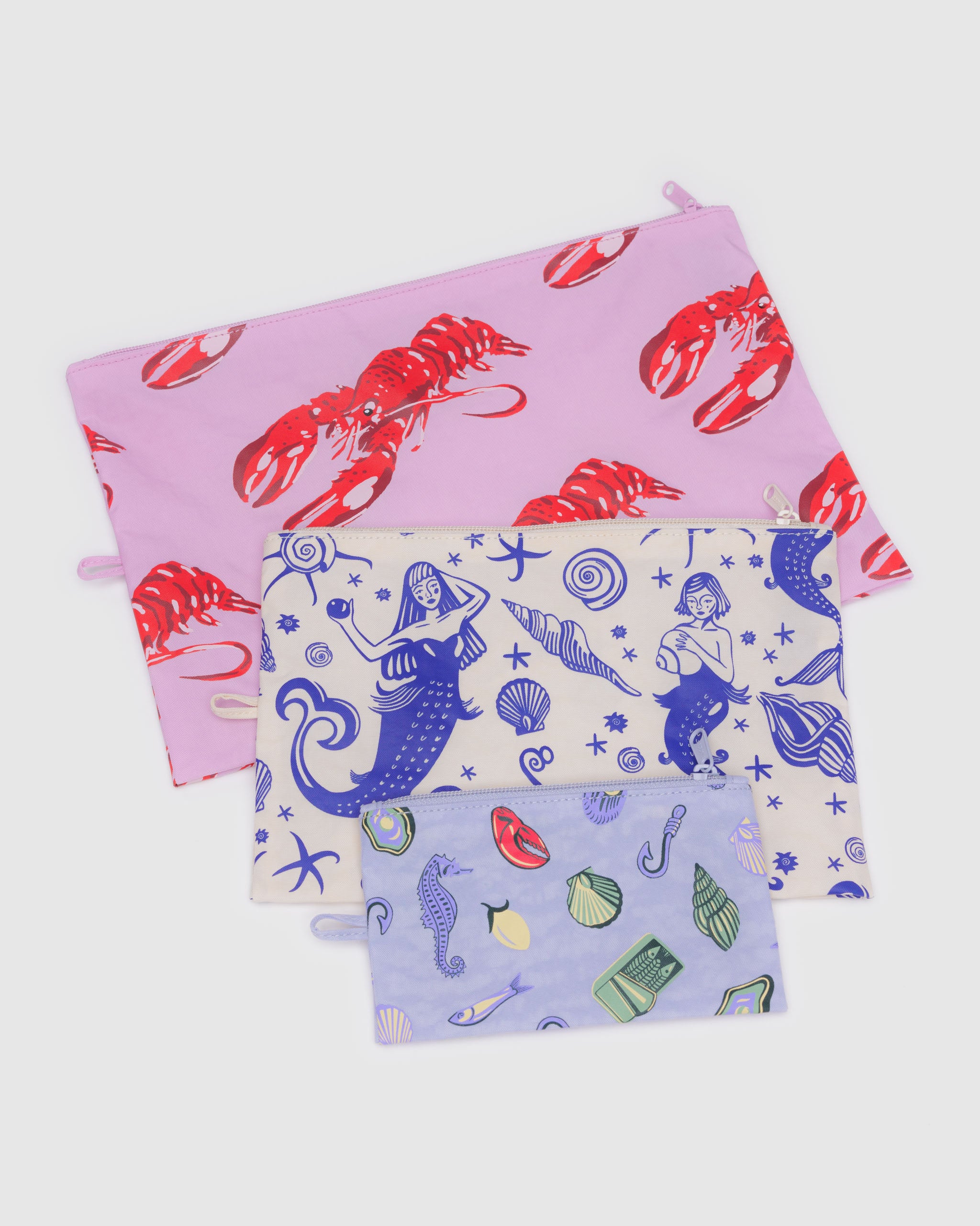 Sea Creatures Go Pouch Set | BAGGU | Packing + Organisation