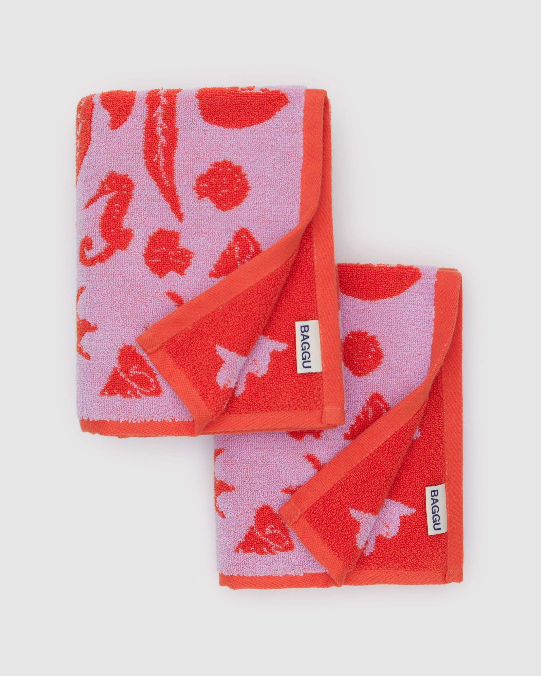 Sea Shells Hand Towel Set Of Two | BAGGU | Towels