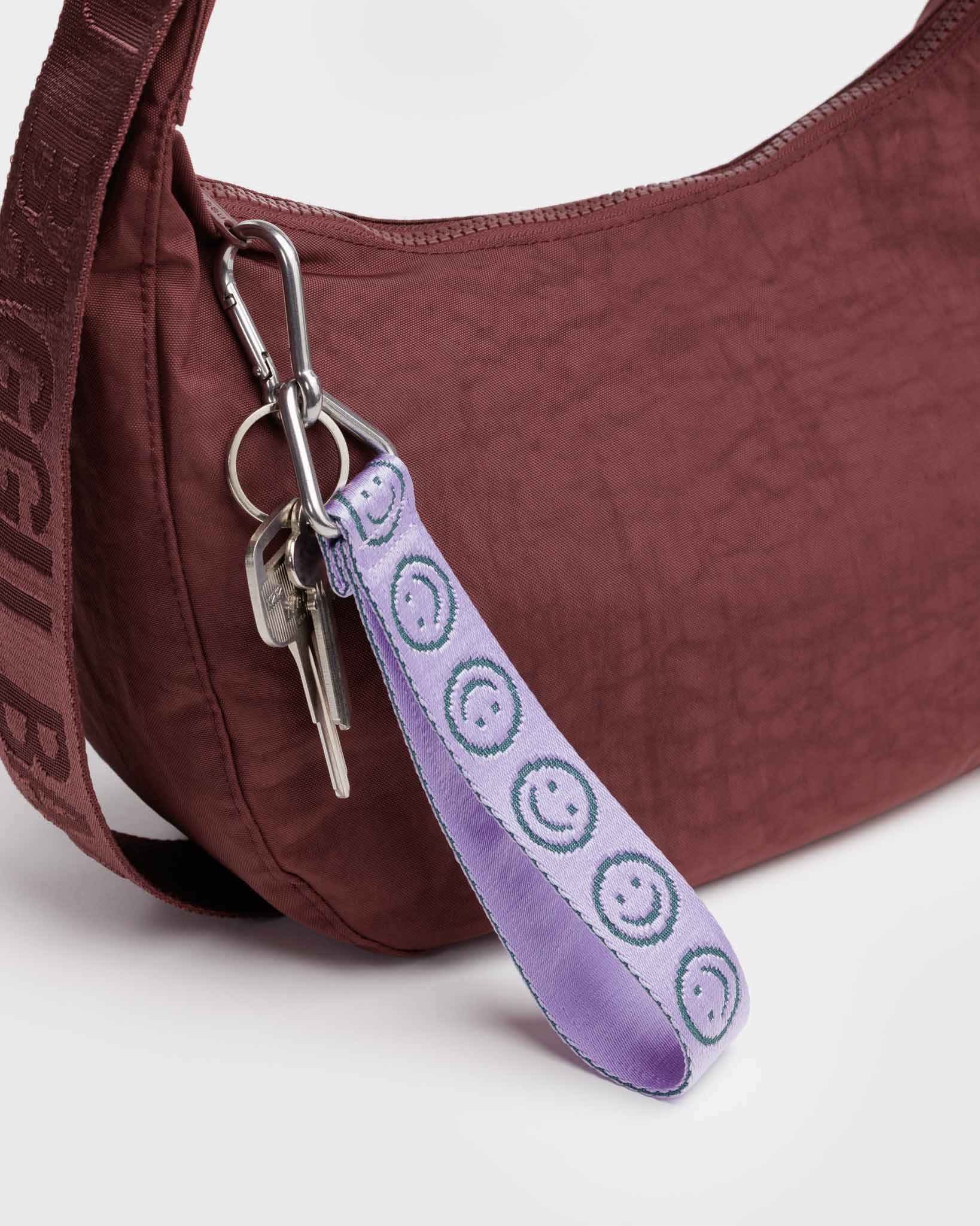 Lilac Happy Logo Keychain BAGGU | BAGGU | Keychains + Key Rings