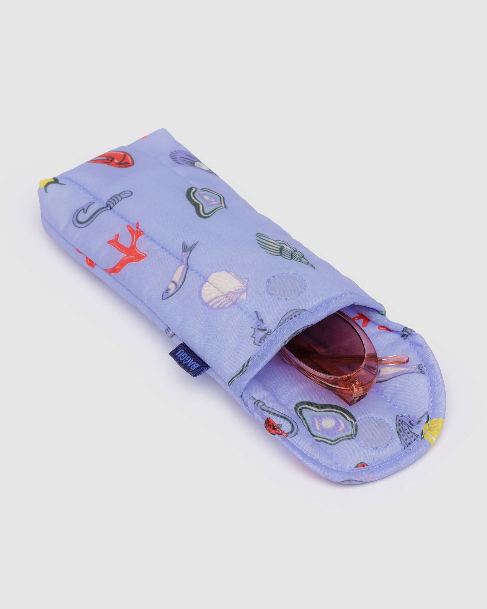 Sea Charms Puffy Glasses Sleeve | BAGGU | Glasses Sleeves & Cases