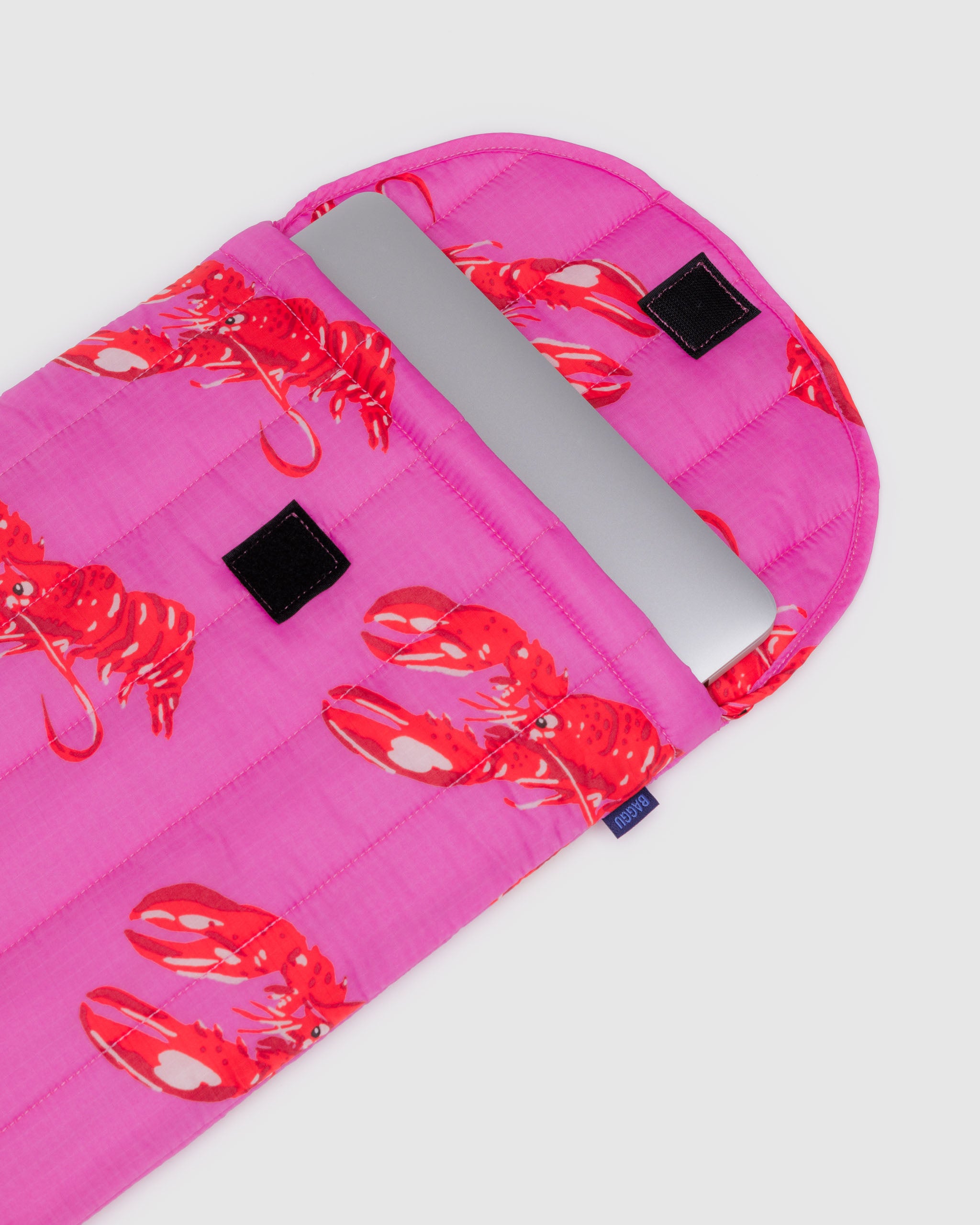 Pink Lobster Puffy Laptop Sleeve 16" | BAGGU | Laptop + Tablet Sleeves