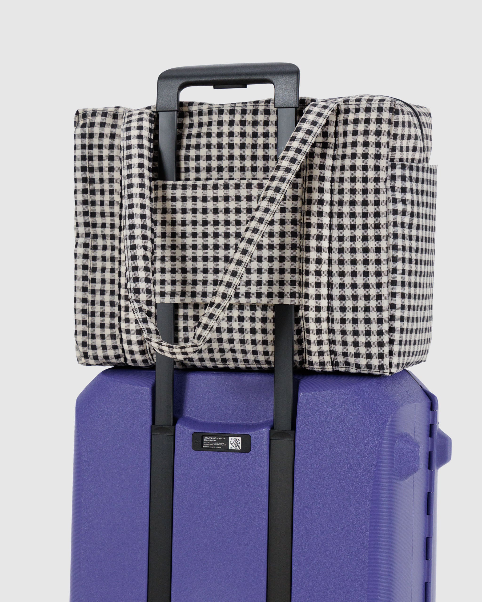 Black & White Gingham Small Cloud Carry-On BAGGU - FALL 2025 | BAGGU | Travel Bag