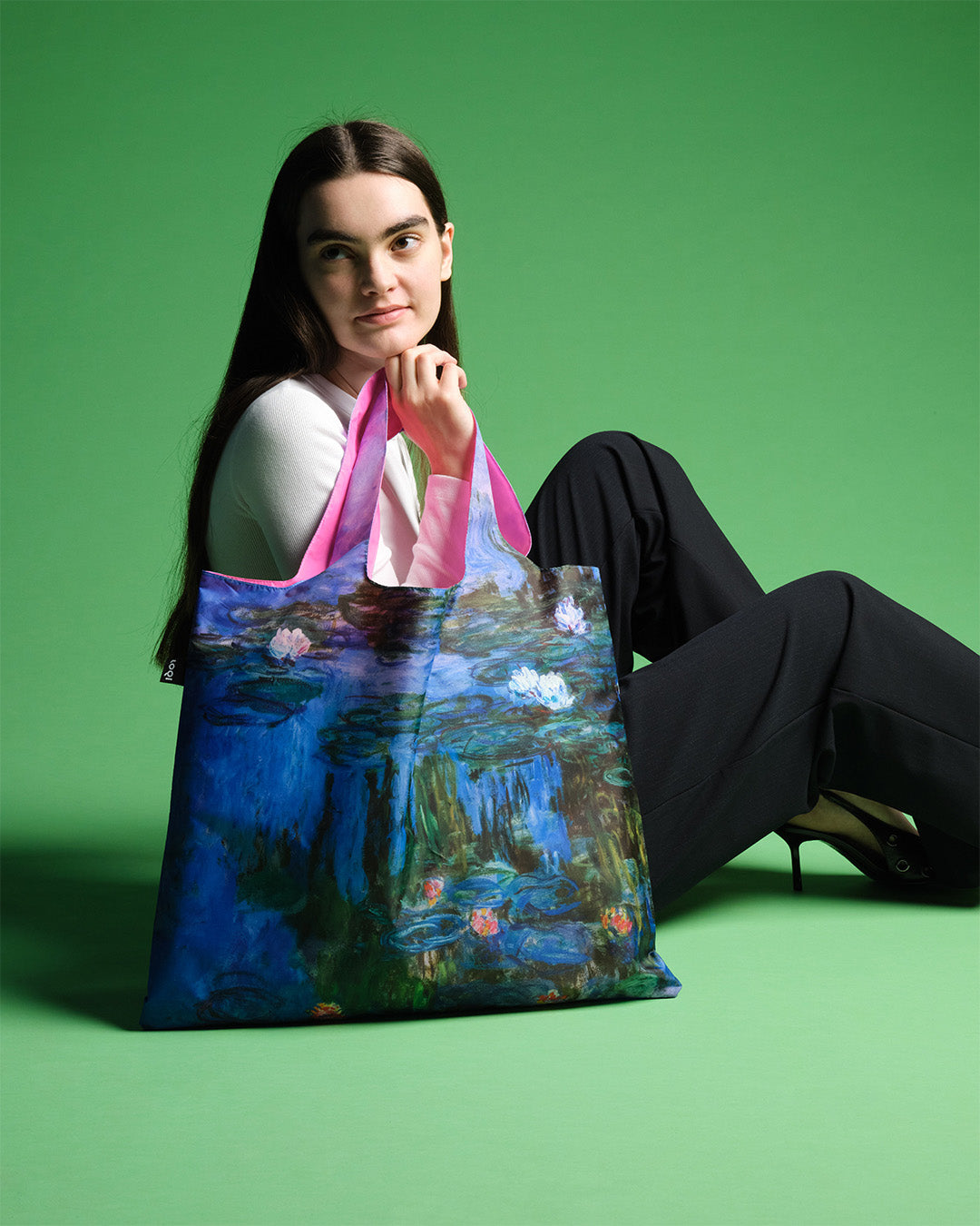 Water Lilies by CLAUDE MONET Recycled Bag