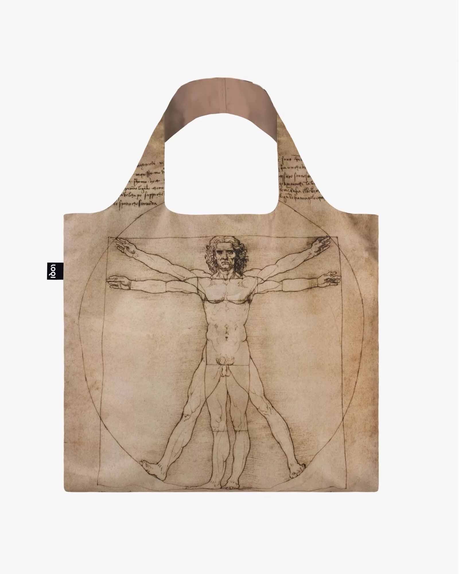 The Vitruvian Man by Leonardo da Vinci Recycled Bag | LOQI | Shopping Tote Bag