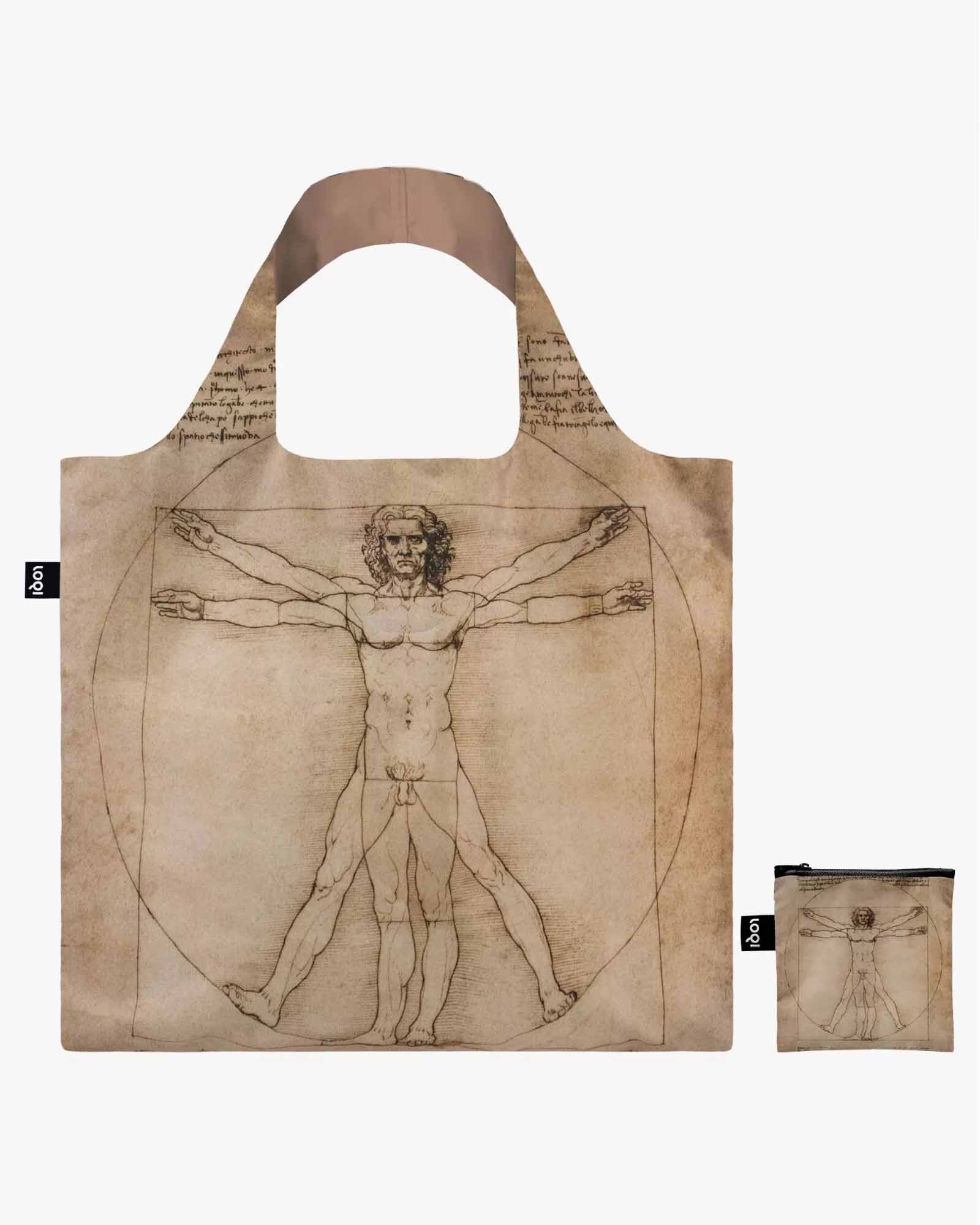The Vitruvian Man by Leonardo da Vinci Recycled Bag | LOQI | Shopping Tote Bag