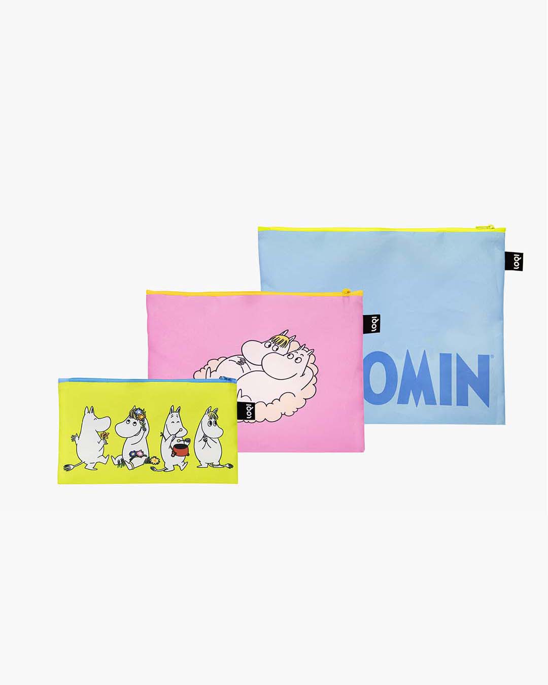 Moomin Together Set of 3 Recycled Zip Pockets