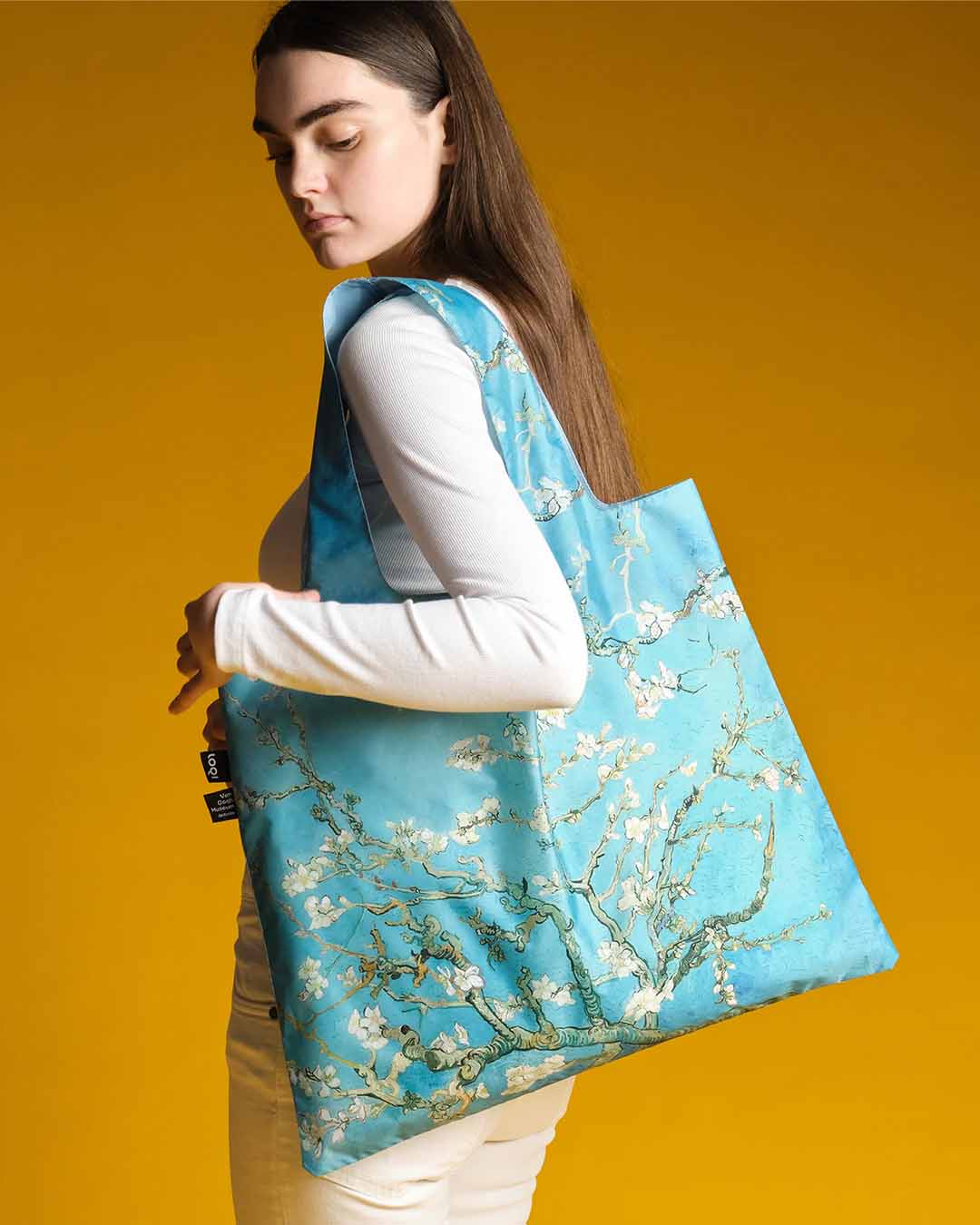 Almond Blossom by Vincent VAN GOGH Recycled Bag | LOQI | Shopping Tote Bag