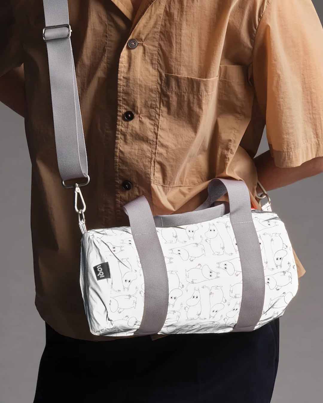 MOOMIN Pattern Reflective Mini Weekender Bag | LOQI | Crossbody Bag