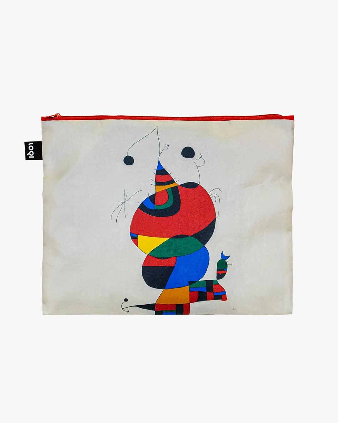 Joan Miró Set of 3 Recycled Zip Pockets | LOQI | Packing + Organising