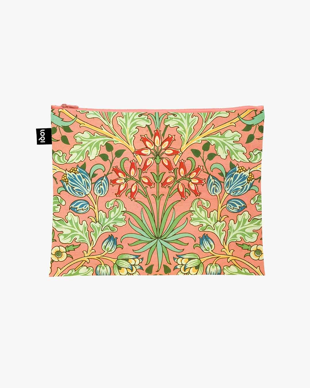 William Morris Set of 3 Recycled Zip Pockets | LOQI | Packing + Organising