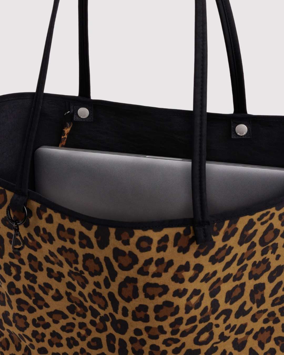 Leopard Mix Large Nylon Reversible Tote BAGGU