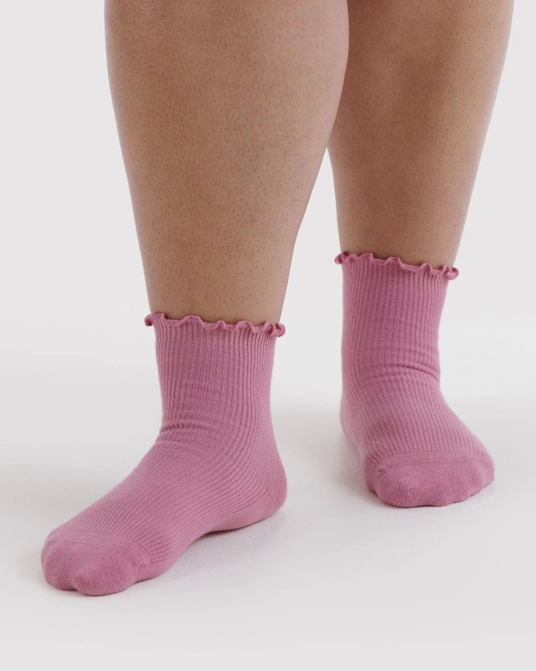 Wild Plum & Cherry Lettuce Edge Sock Set of 2 | BAGGU | Lettuce Edge Sock Set of 2