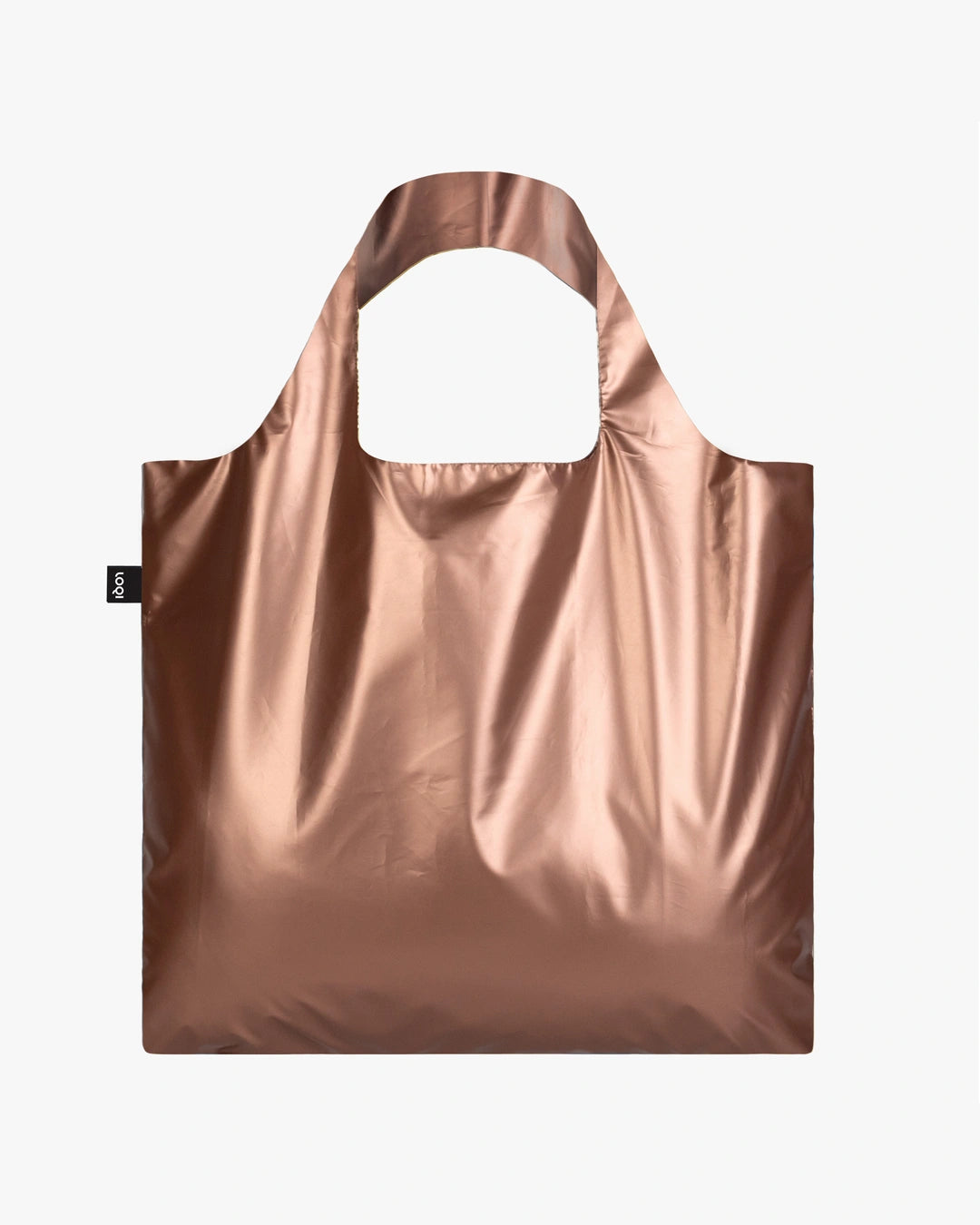 Metallic Matt Rose Gold Reusable Bag | LOQI | Shopping Tote Bag