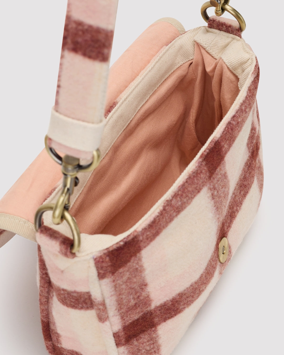 Pink Tartan Margault Shoulder Bag hindbag