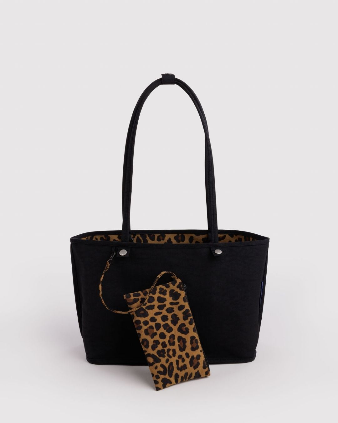Leopard Mix Medium Nylon Reversible Tote