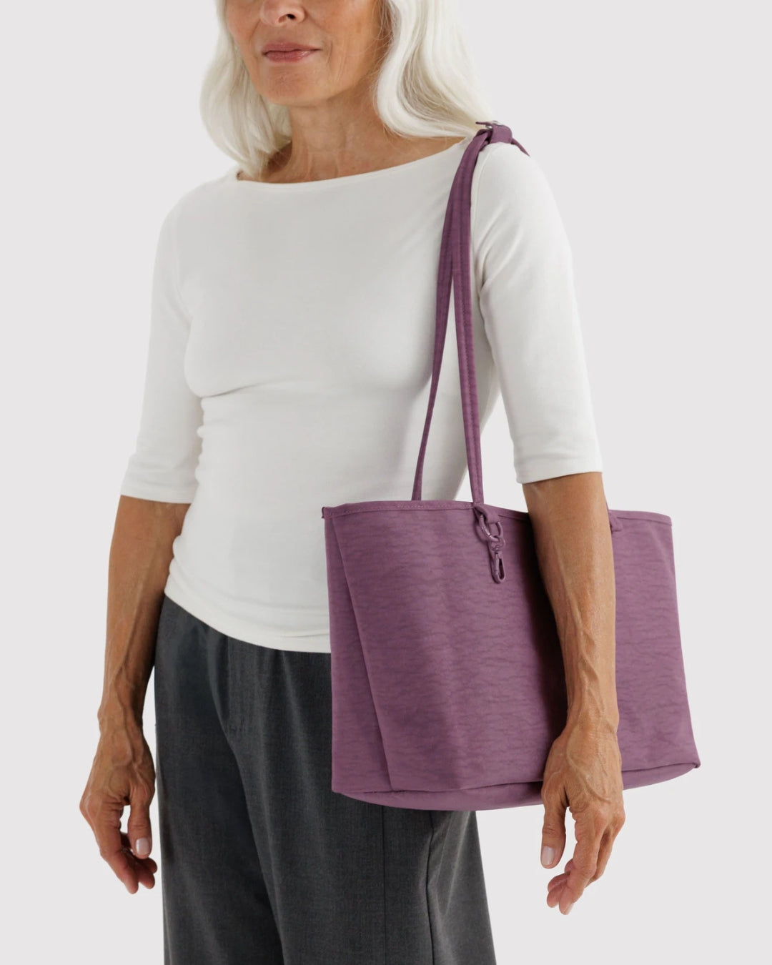 Wild Plum Mix Medium Nylon Reversible Tote | BAGGU | Medium Nylon Reversible Tote