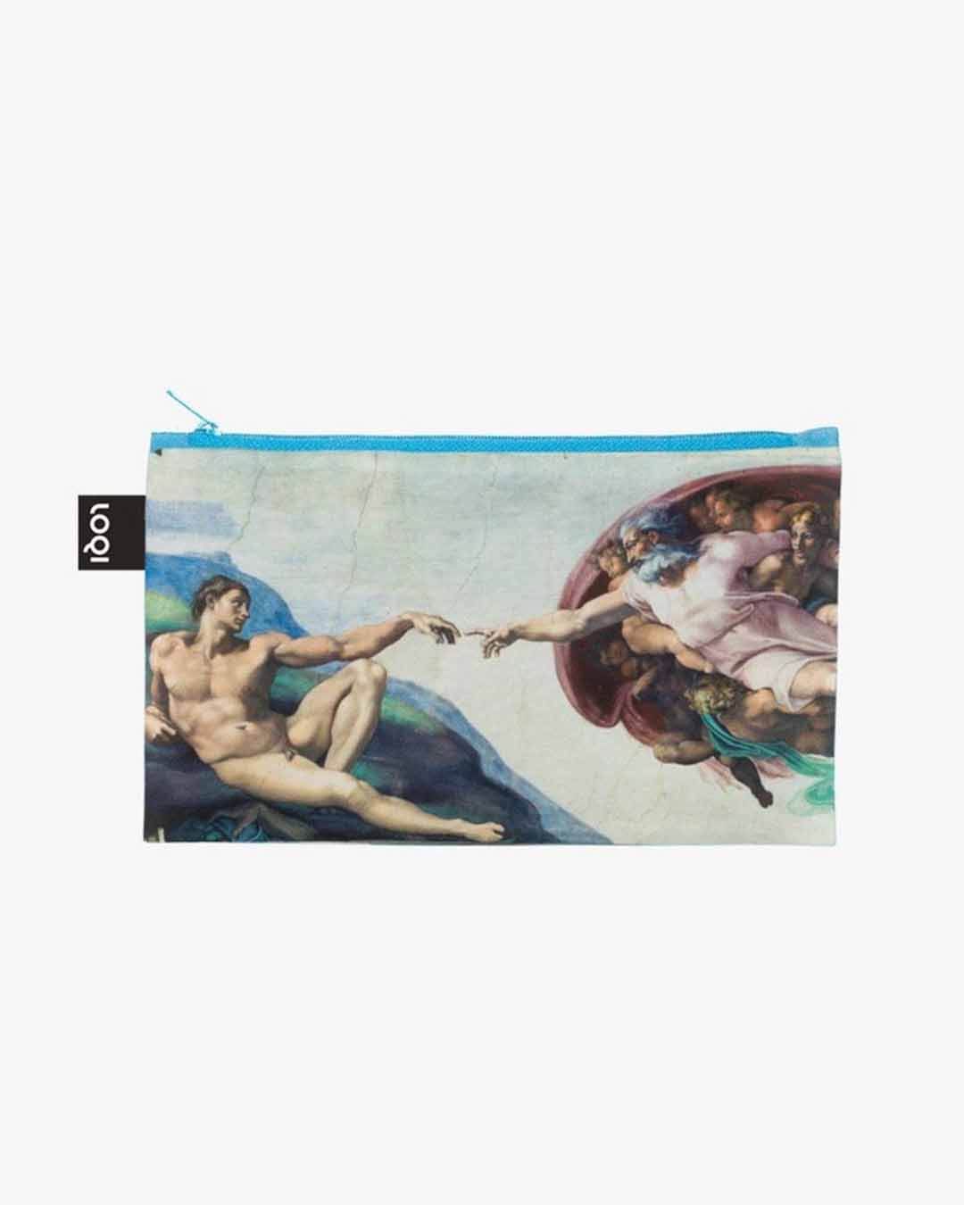 Michelangelo, Botticelli, da Vinci Set of 3 Recycled Zip Pockets | LOQI | Packing + Organising