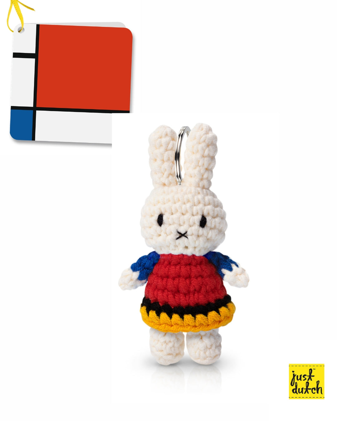 Miffy Handmade Crochet Keyring Mondrian ARTIST COLLECTION