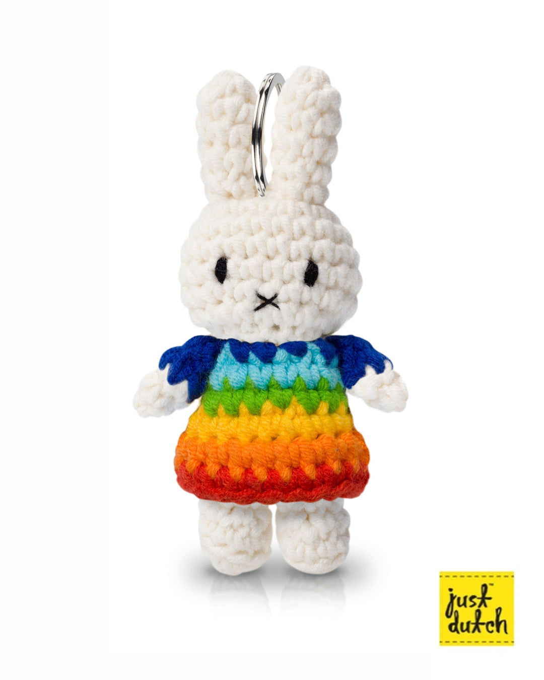 Miffy Handmade Crochet Keyring Rainbow