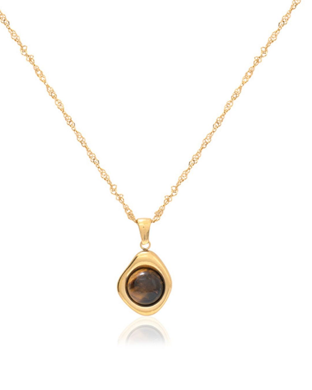 Gold Monroe Tiger Eye Necklace