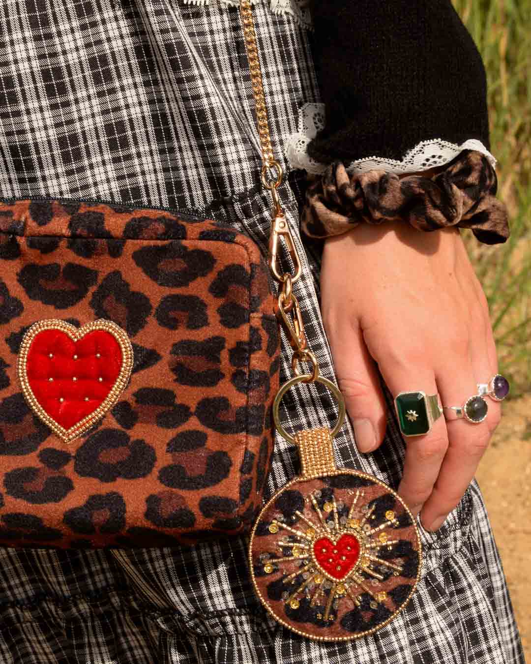 Leopard Heart Bag