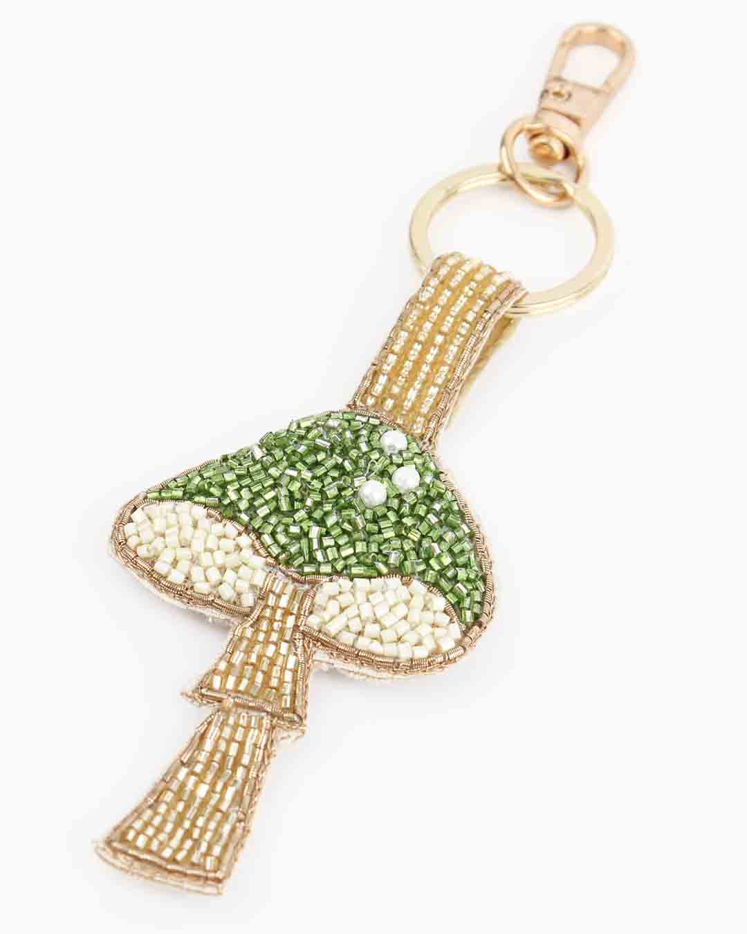 Green Mushroom Keyring/Bag Charm