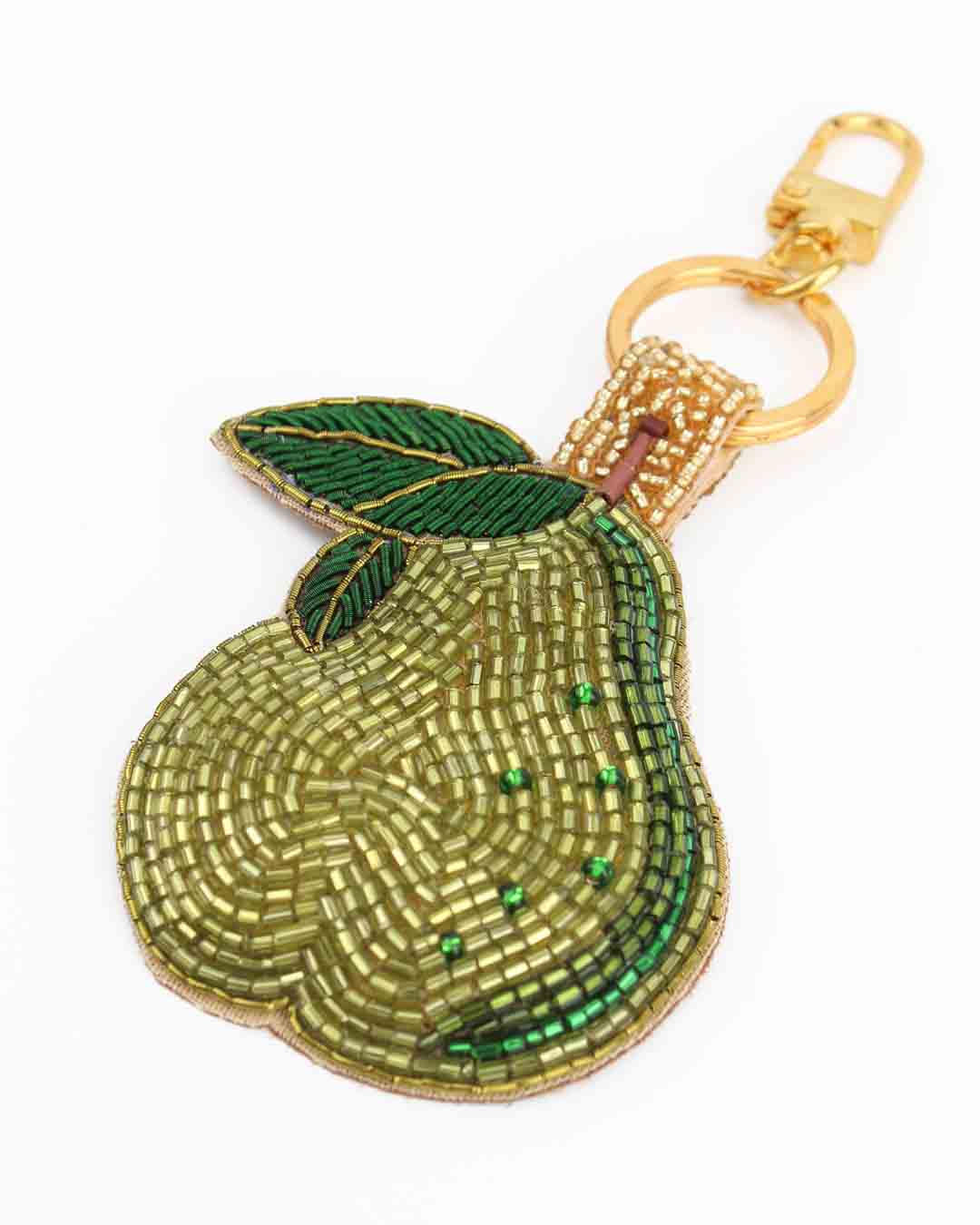 Green Pear Keyring/Bag Charm