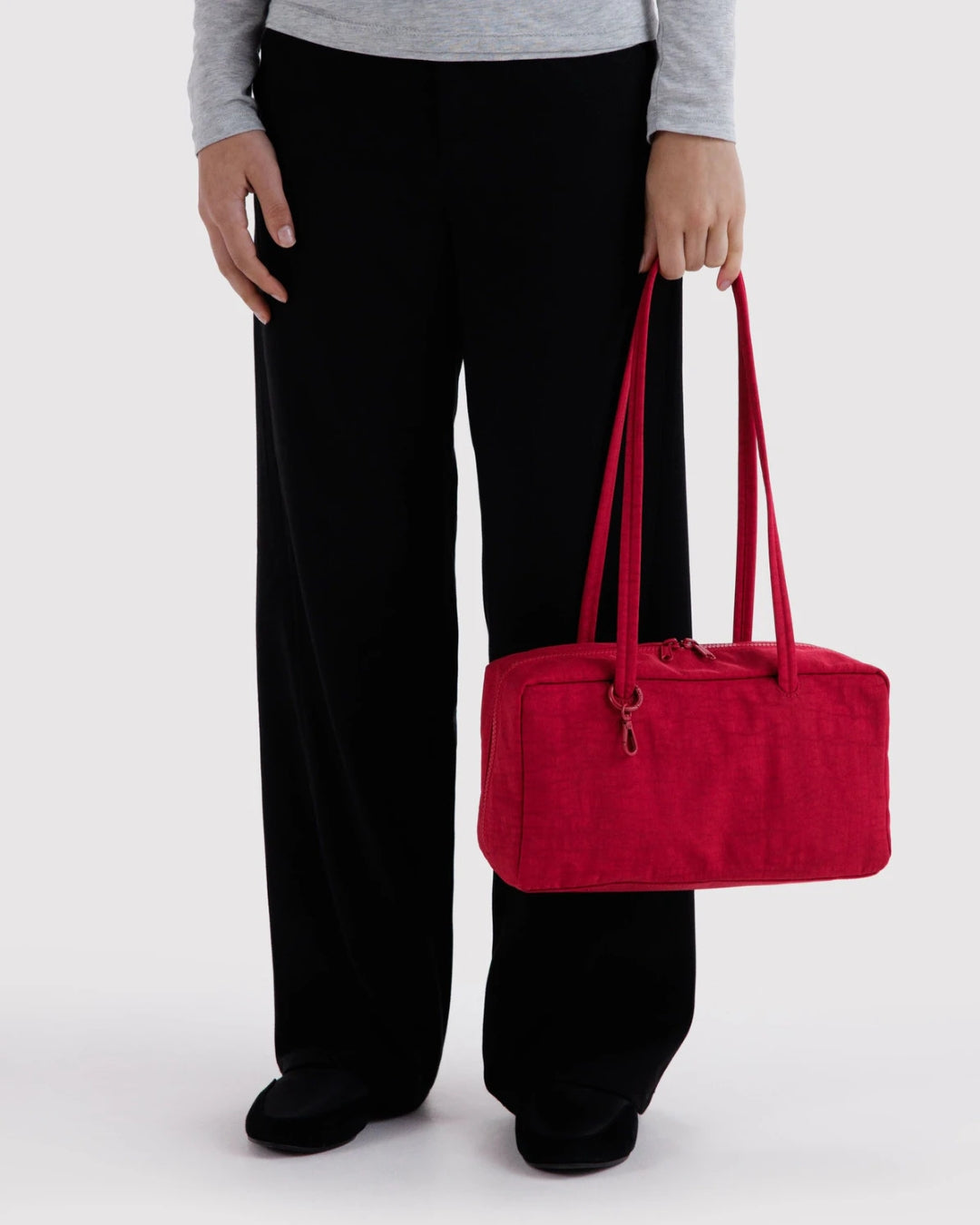 Cherry Nylon Bowler Bag | BAGGU | Nylon Bowler Bag