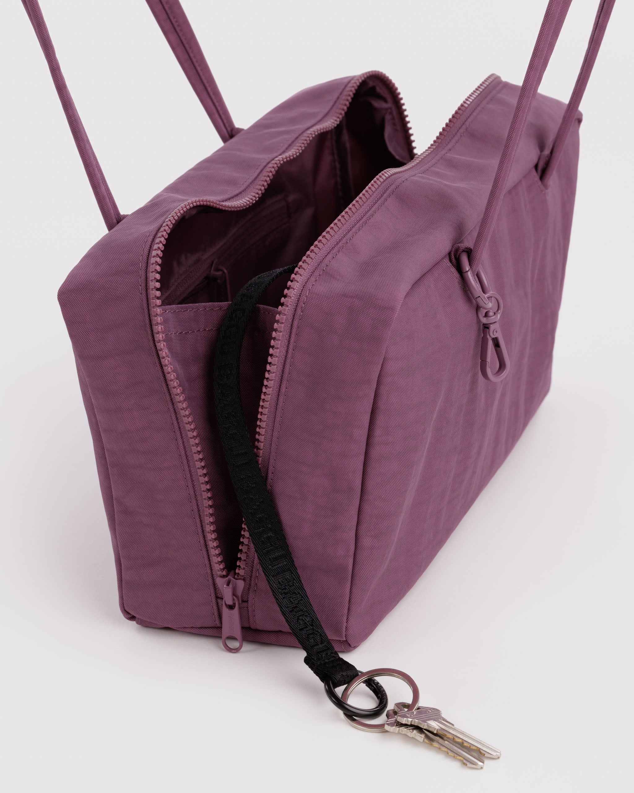 Wild Plum Nylon Bowler Bag