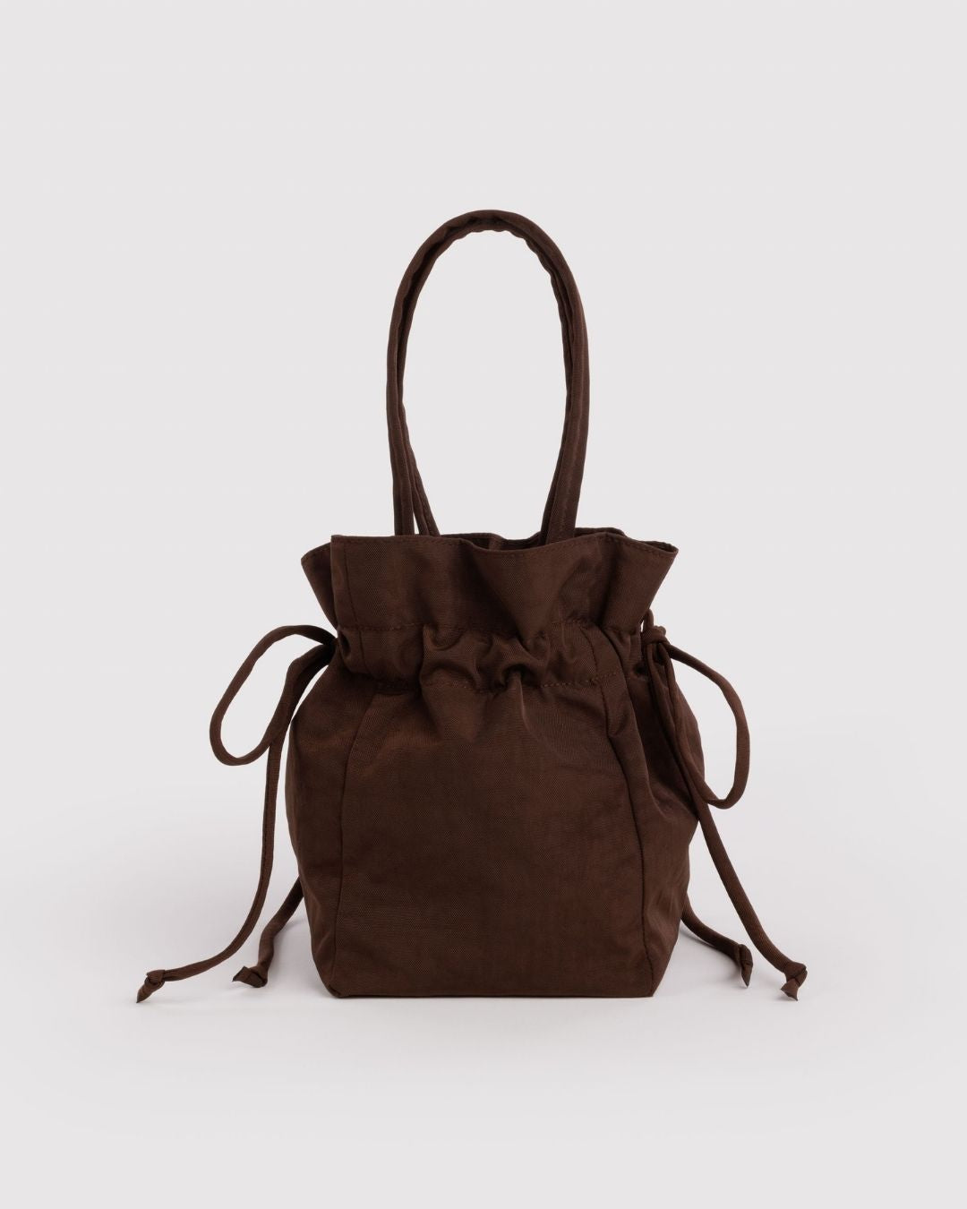 Coffee Nylon Drawstring Bag