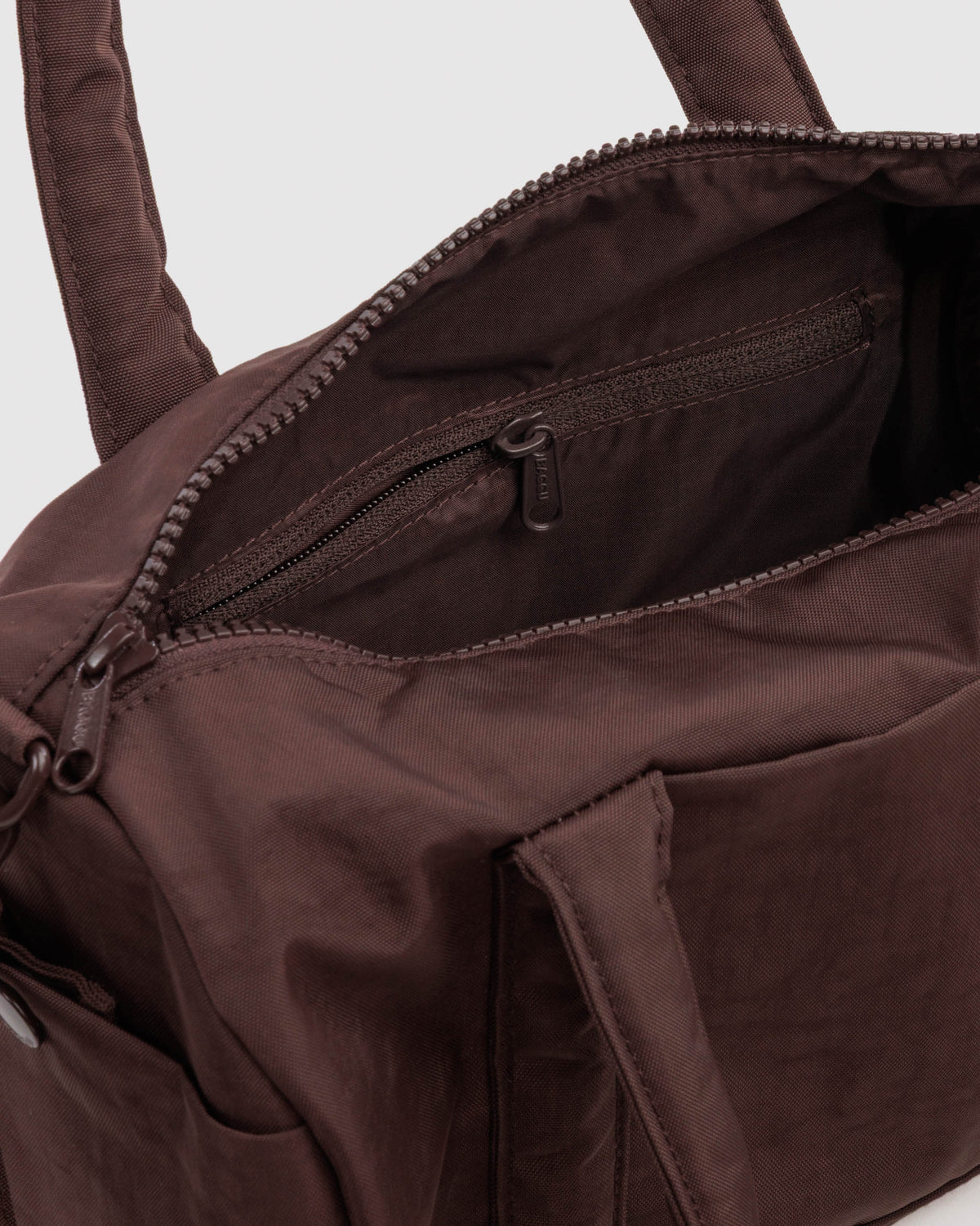 Coffee Nylon Duffle Bag | BAGGU | Nylon Duffle Bag