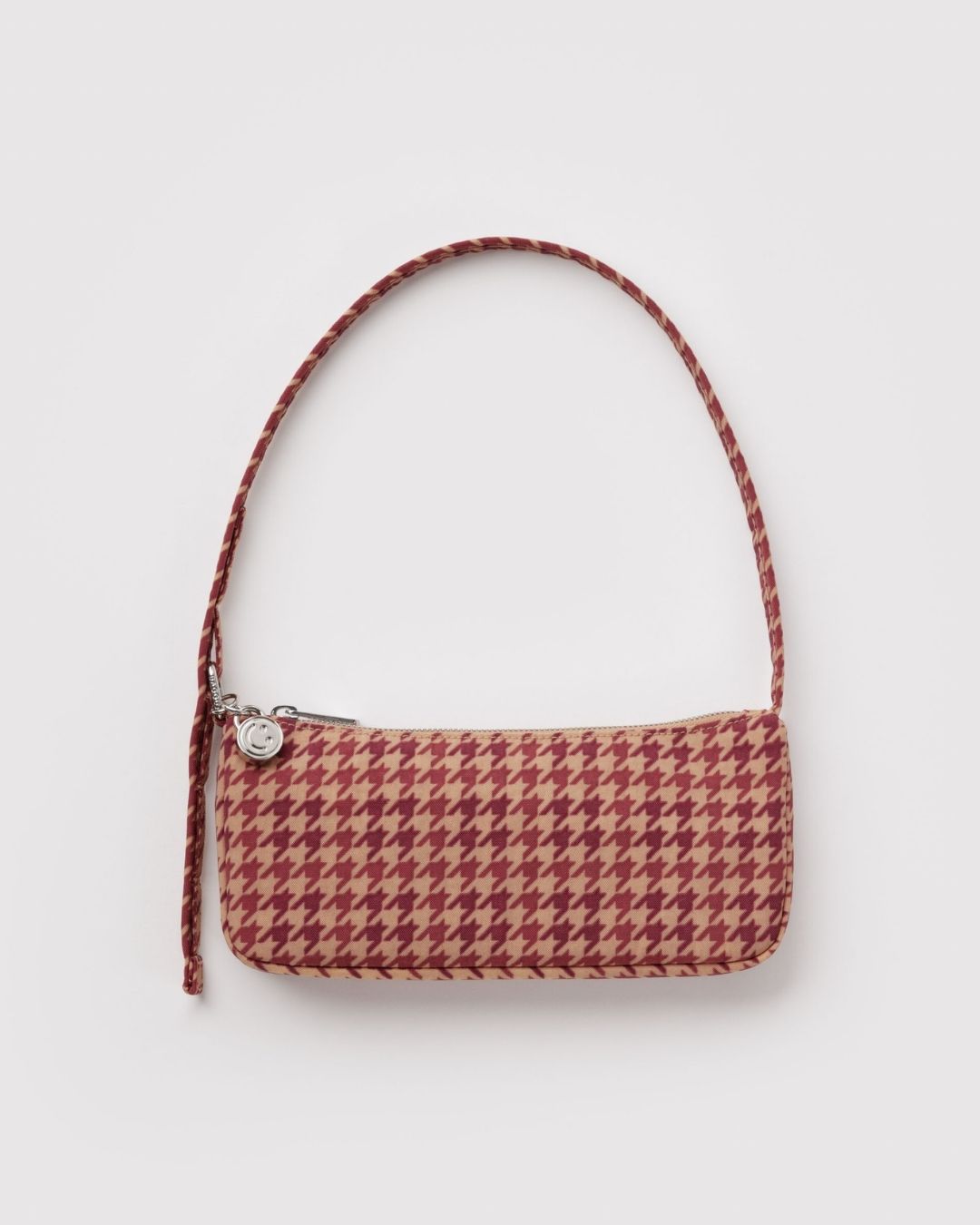 Tan Houndstooth Nylon Pochette BAGGU