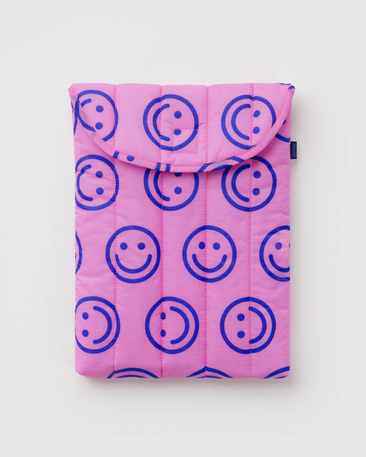 Pop Pink Happy Puffy Laptop Sleeve 13"/14" | BAGGU | Puffy Laptop Sleeve 13"/14"