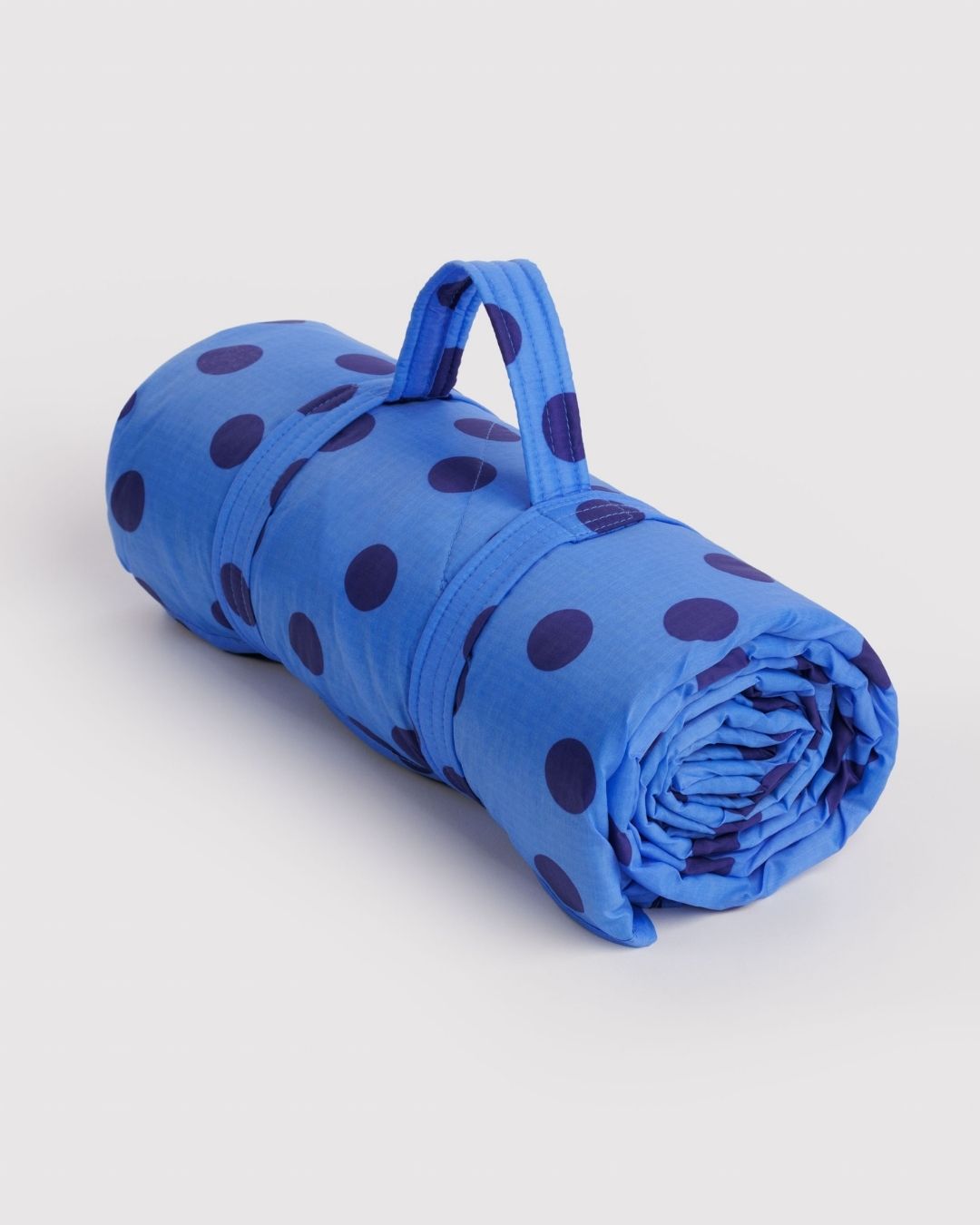 Blue Polka Dot Puffy Picnic Blanket