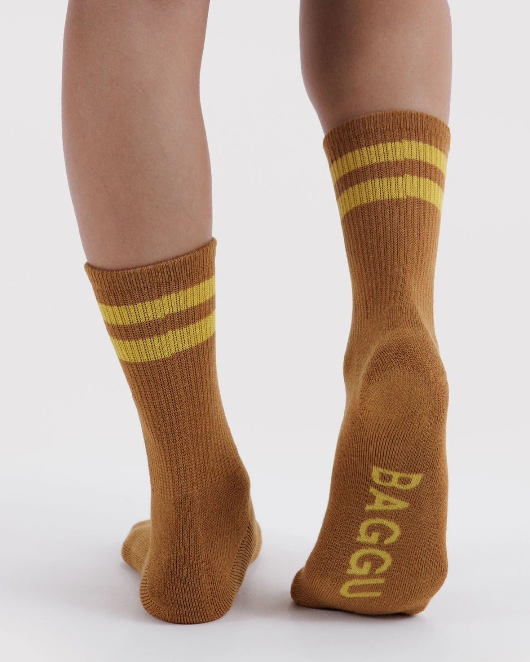 Toffee Stripe Ribbed Sock | BAGGU | Socks