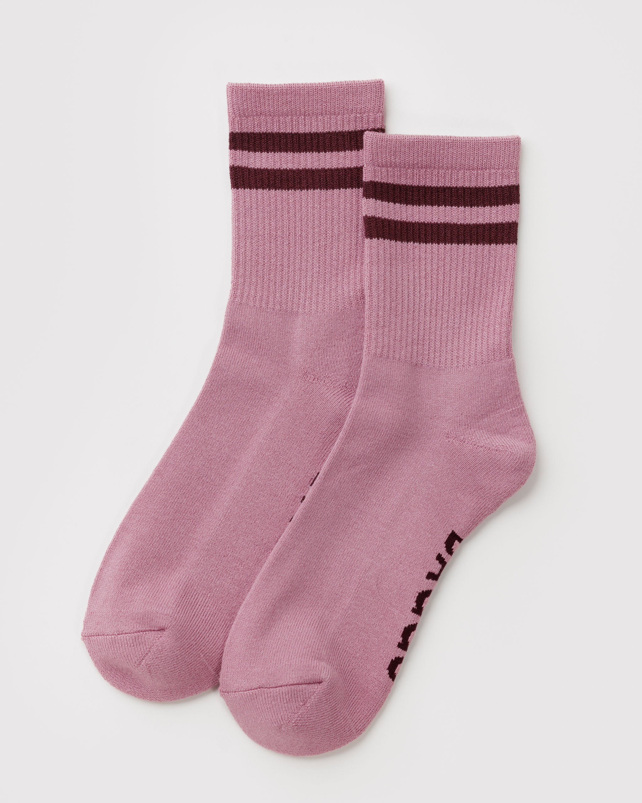 Wild Plum Stripe Ribbed Sock