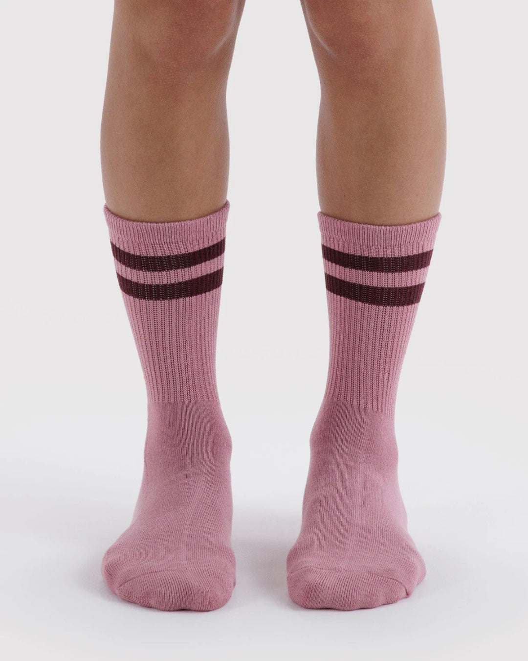 Wild Plum Stripe Ribbed Sock | BAGGU | Socks