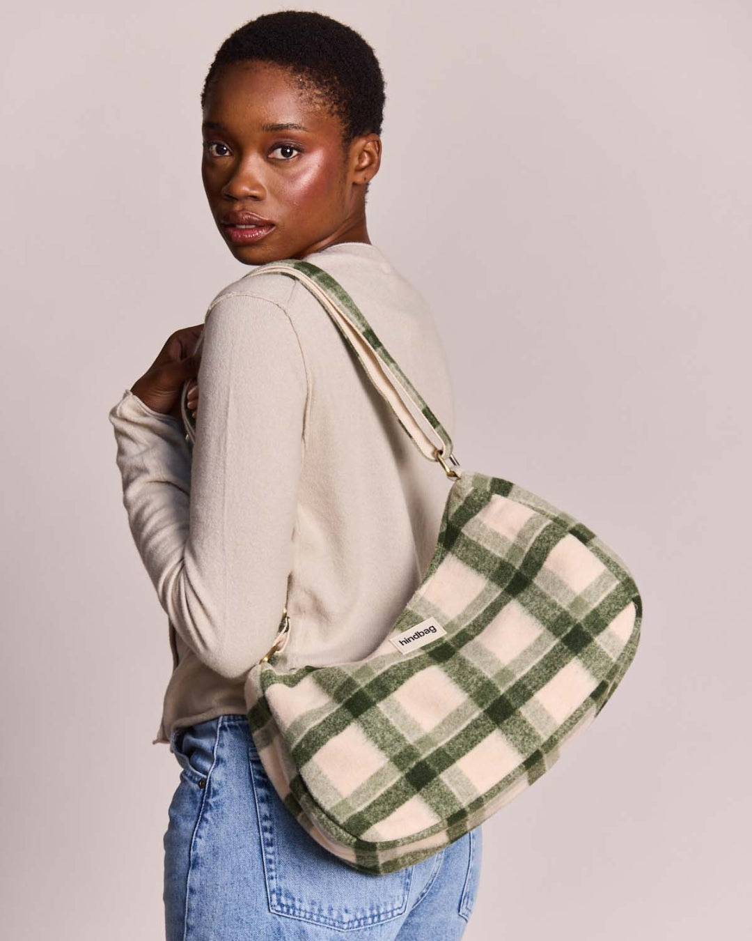 Green Tartan Rosa Shoulder Bag hindbag