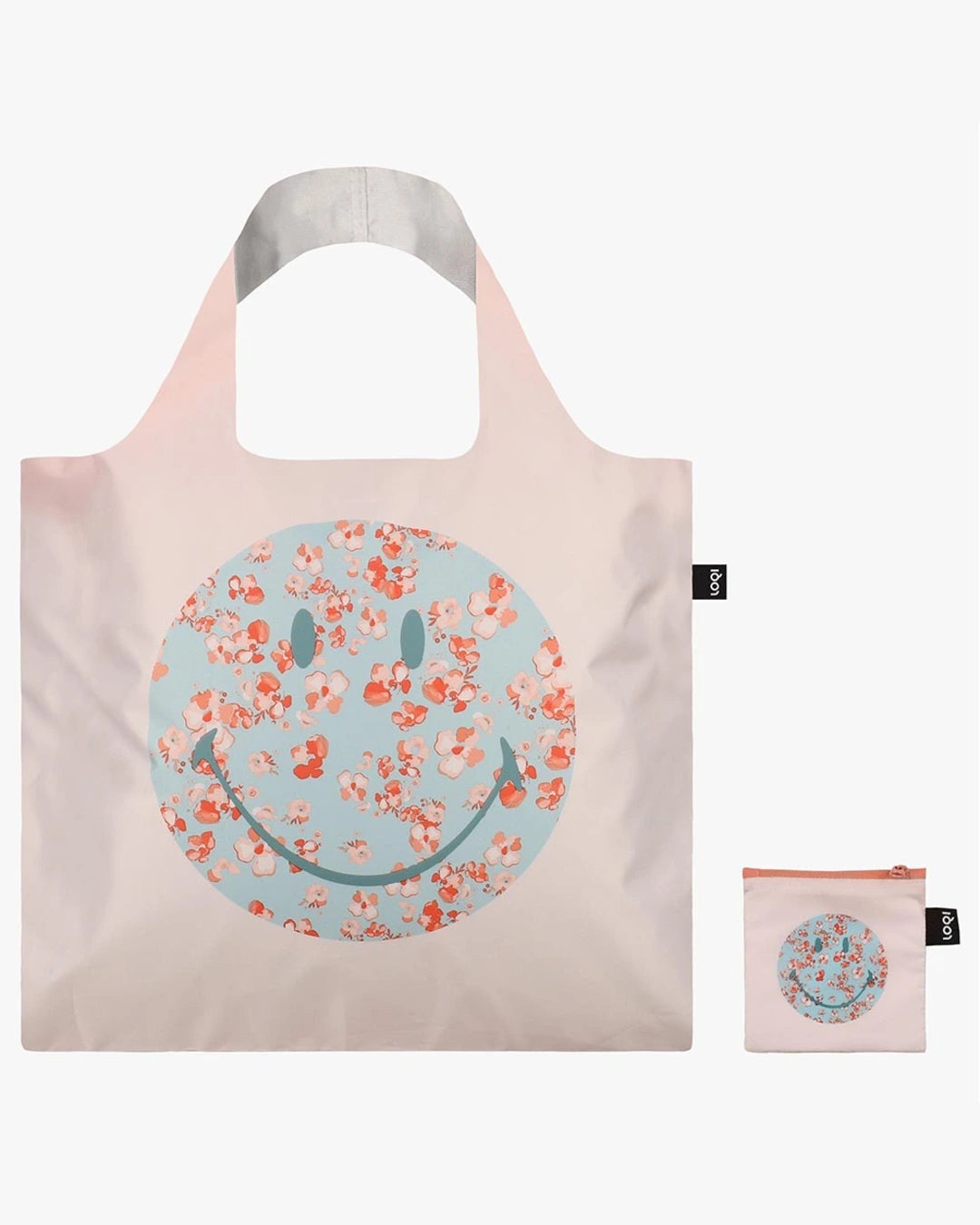 Blossom SMILEY Recycled Bag | LOQI | Shopping Tote Bag