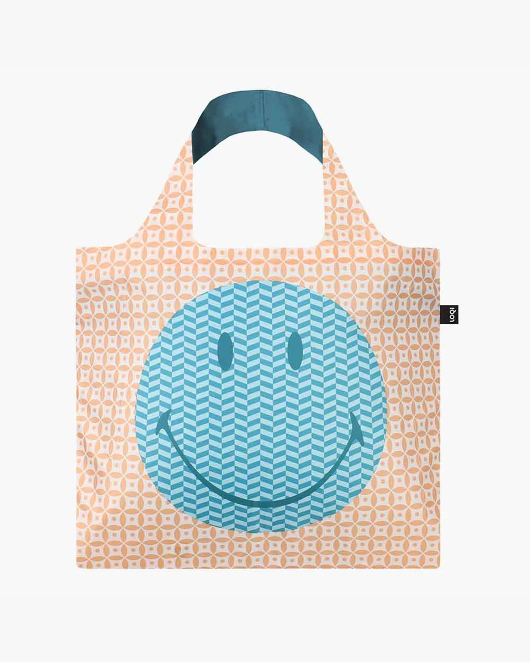 Geometric SMILEY Recycled Bag | LOQI | Shopping Tote Bag