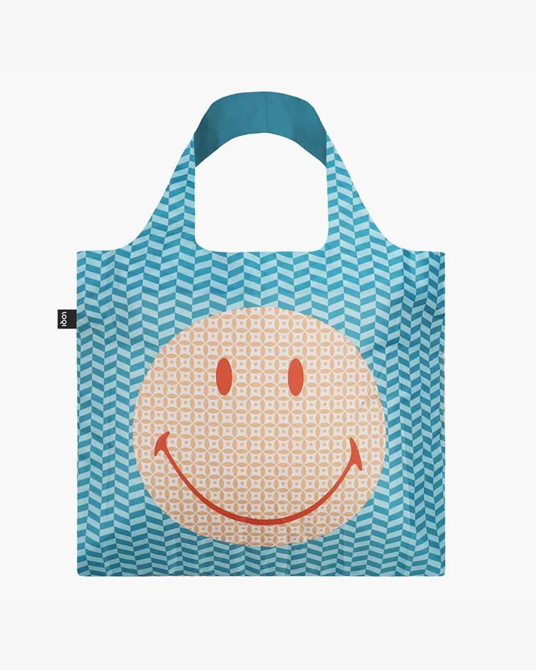 Geometric SMILEY Recycled Bag | LOQI | Shopping Tote Bag