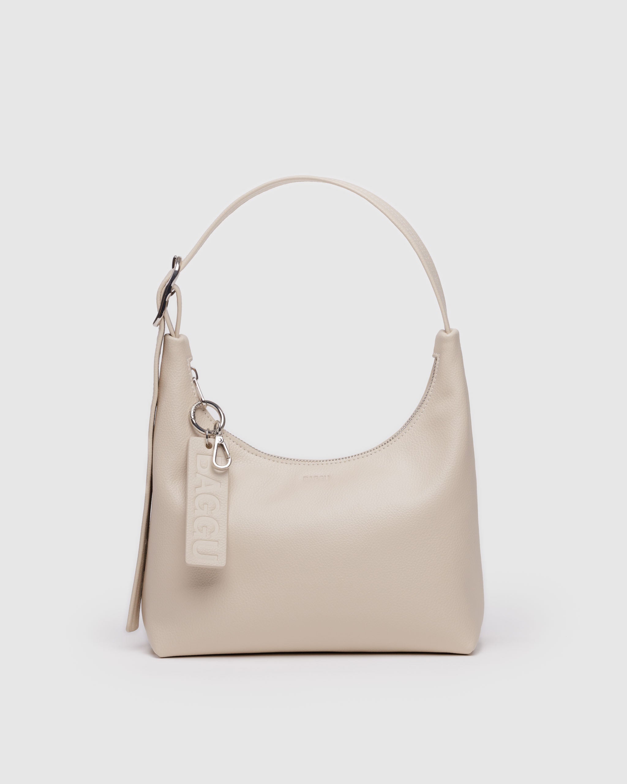 Stone mini recycled leather shoulder bag | BAGGU | Shoulder + Crossbody Bag