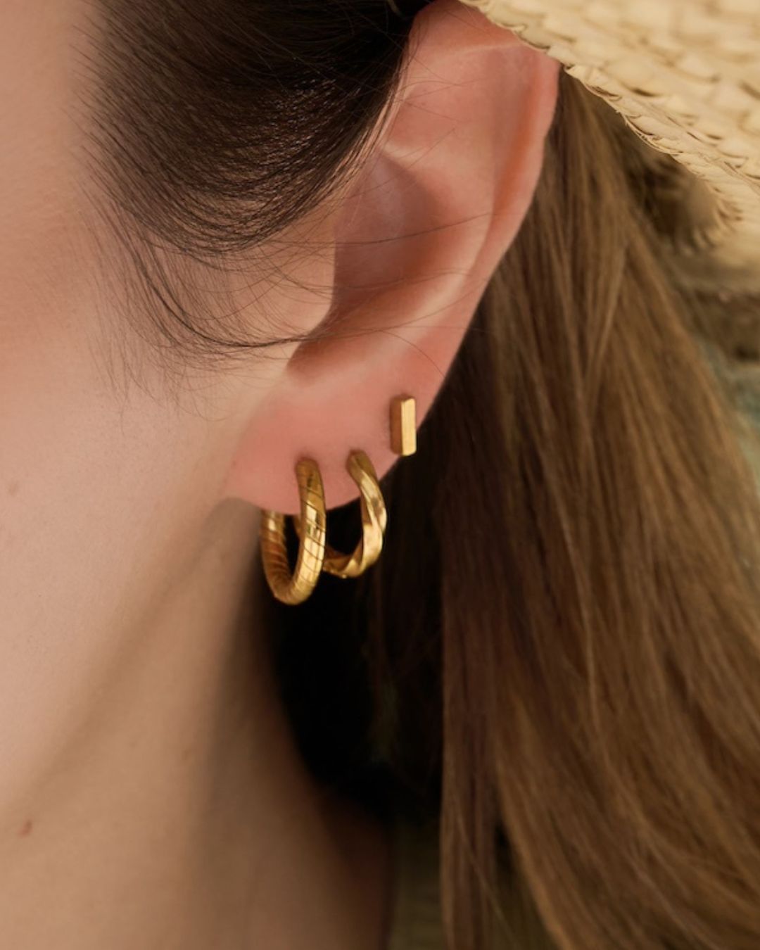 Gold Seren Hoops