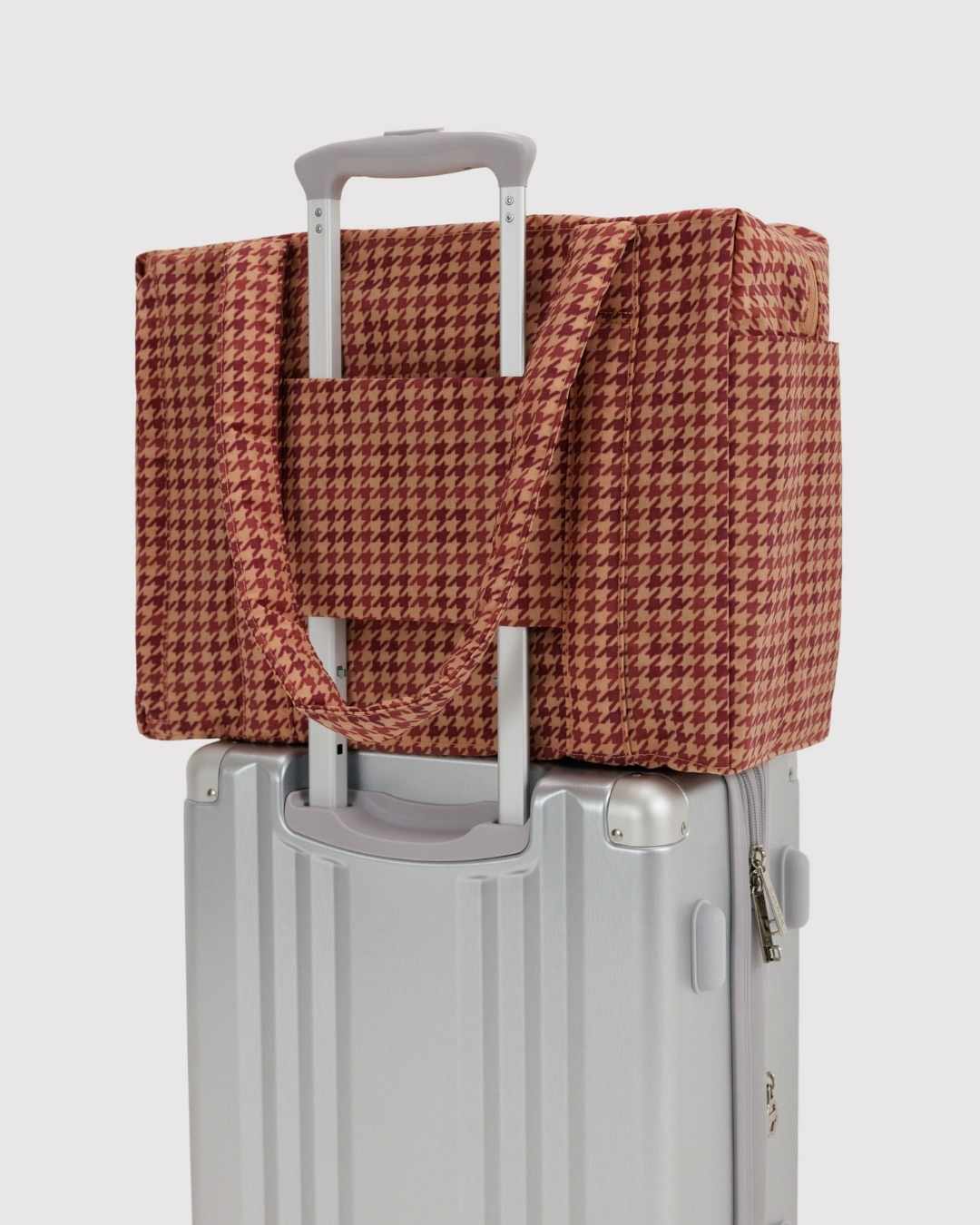 Tan Houndstooth Small Cloud Carry-On