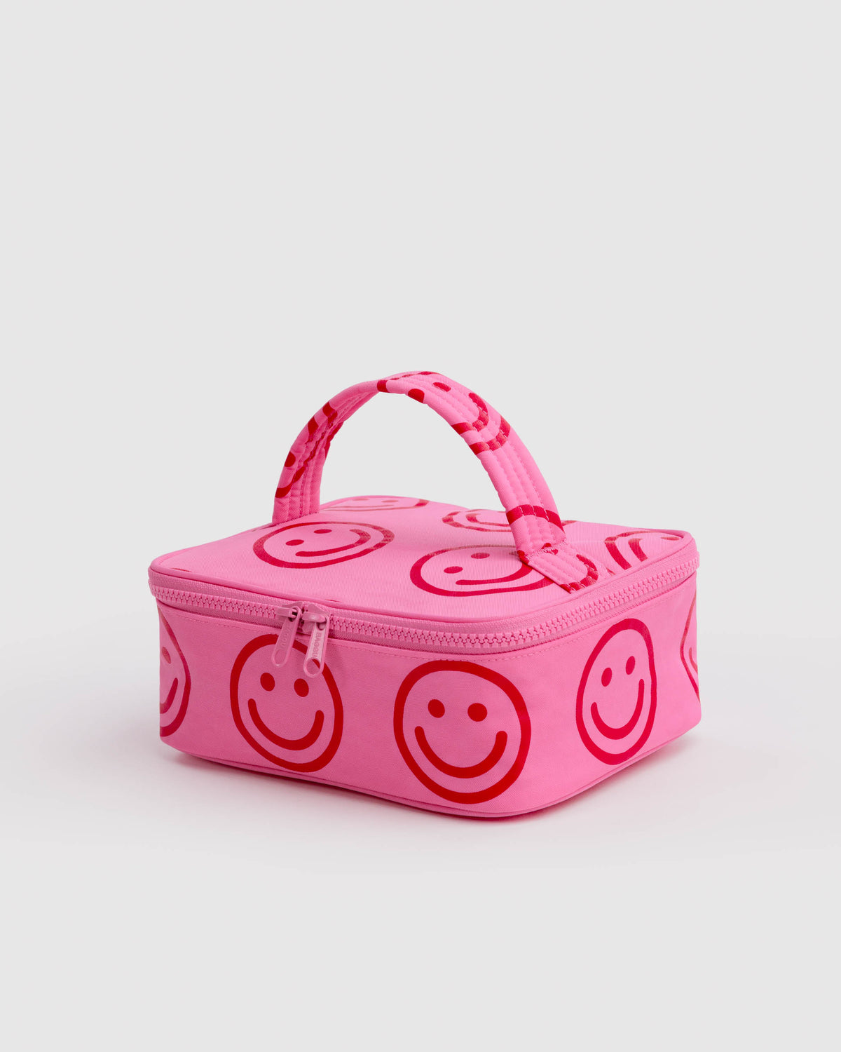 Azalea Pink Happy Small Cosmetic Case | BAGGU | Small Cosmetic Case