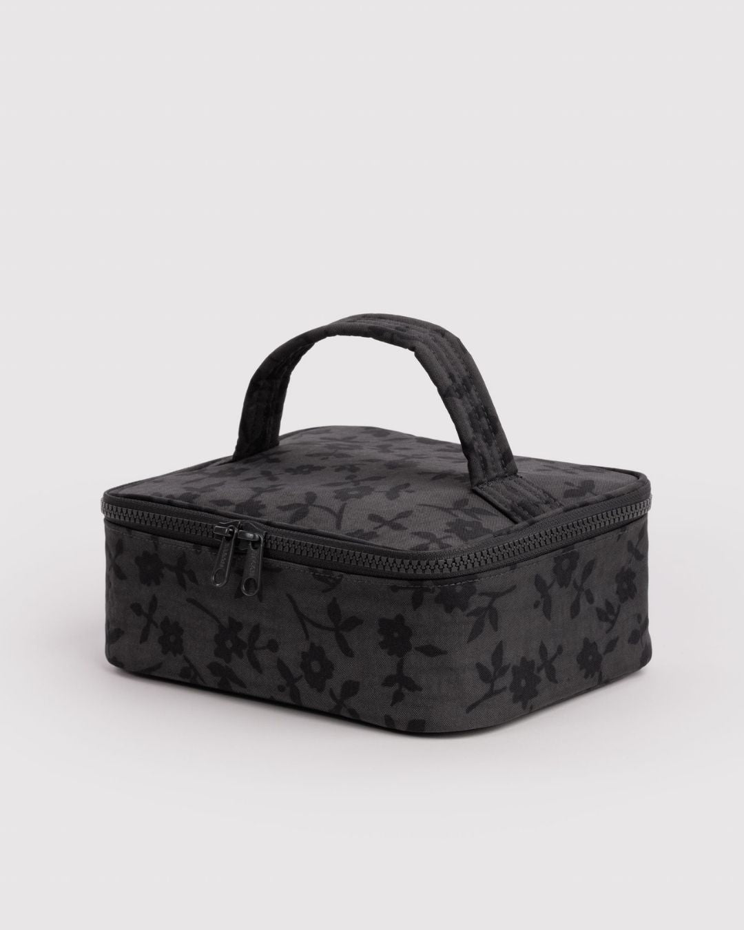 Charcoal Ditsy Floral Small Cosmetic Case