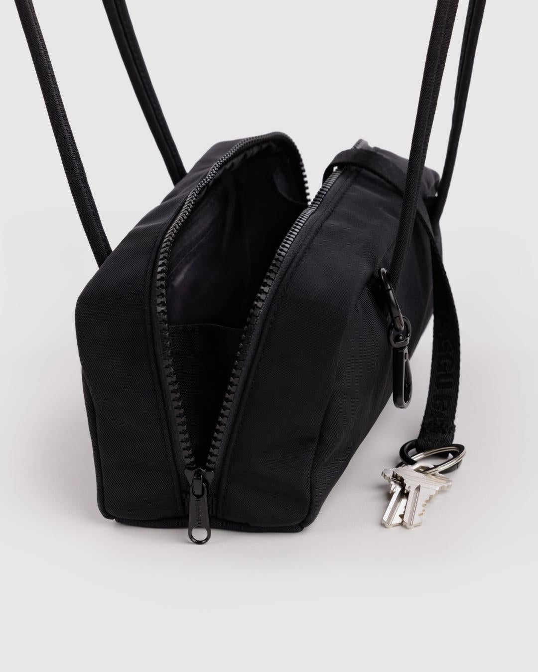 Black Small Nylon Bowler Bag